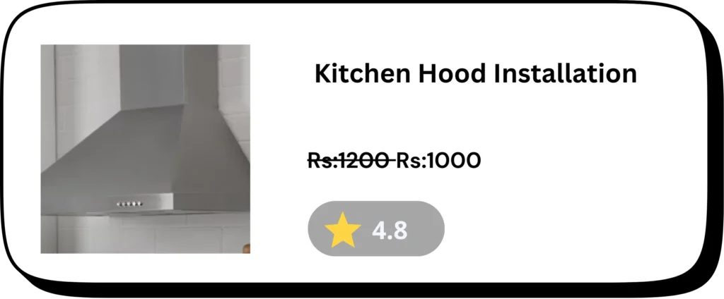 Kitchen hood installation