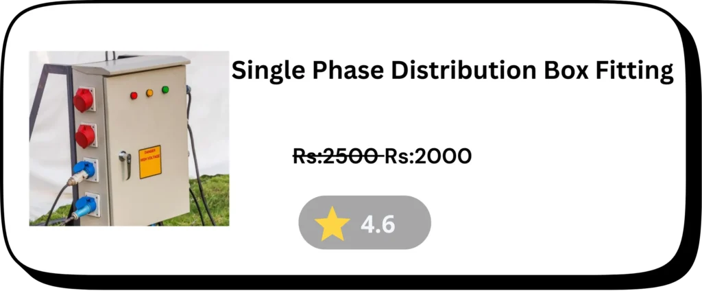 single phase distribution box fitting